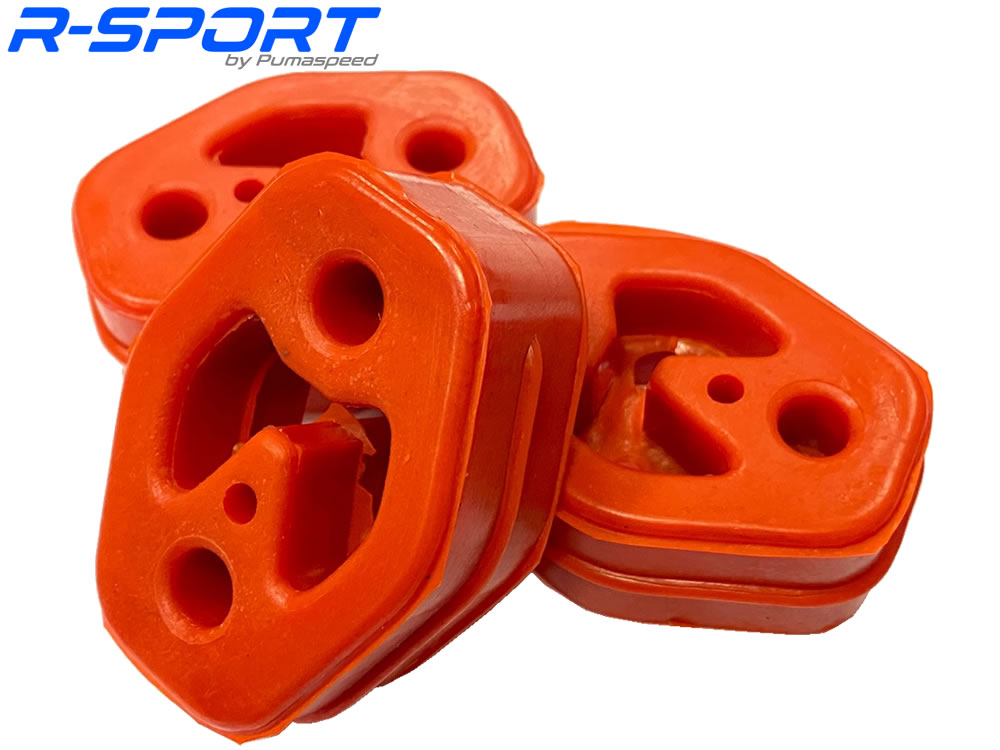 R-SPORT RED UPRATED SILICONE EXHAUST MOUNT SET